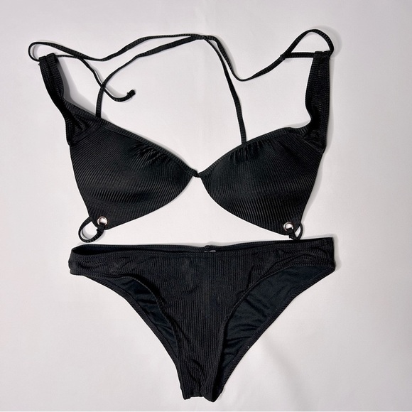 Hula Honey Women’s Black 2-Piece Bikini Set Size Large - Picture 1 of 9
